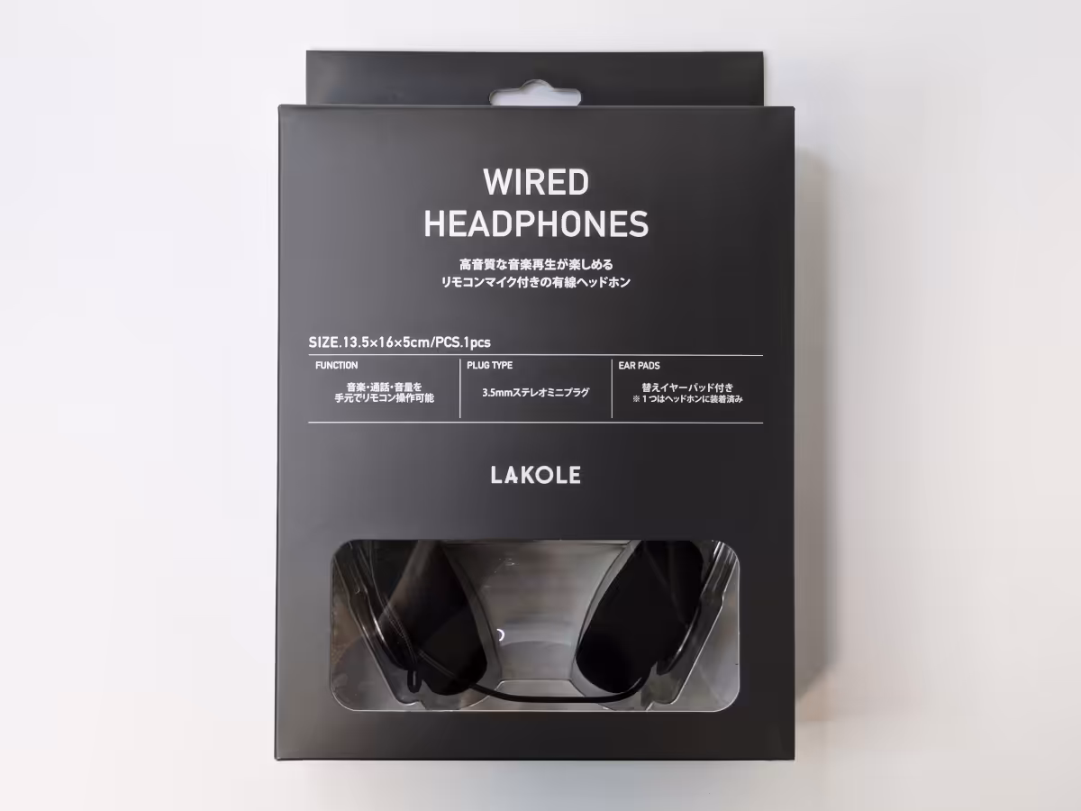 LAKOLE WIRED HEADPHONESパッケージ