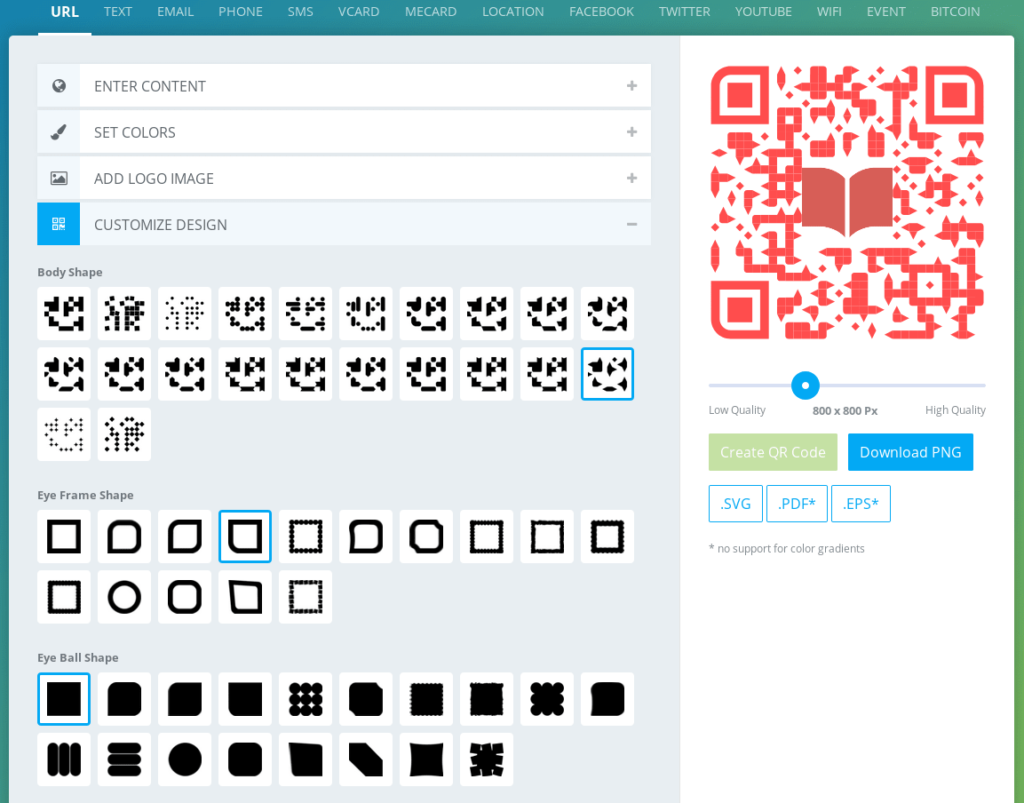 様々なqrコードをオンラインで作成する Slacknote