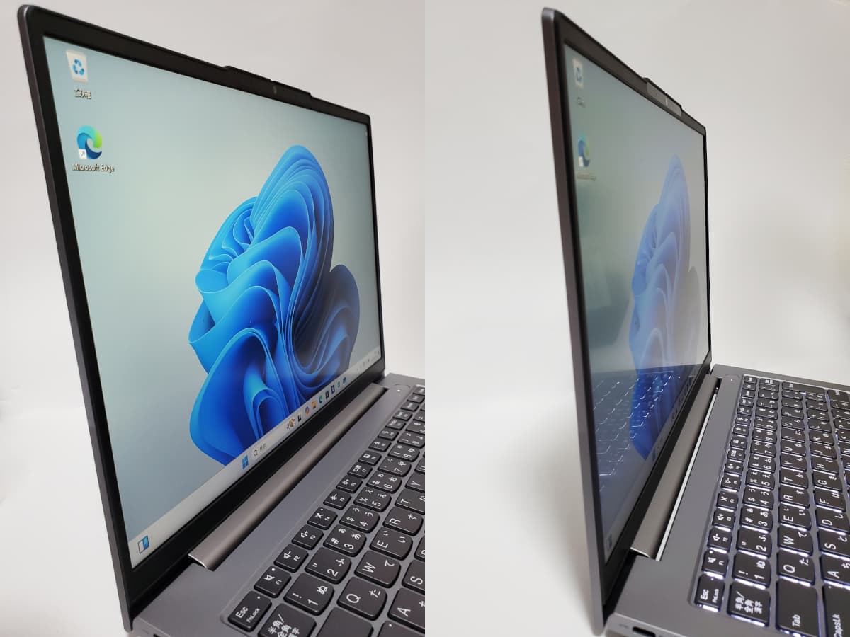 Lenovo ThinkBook 14 Gen 6 画面視野角