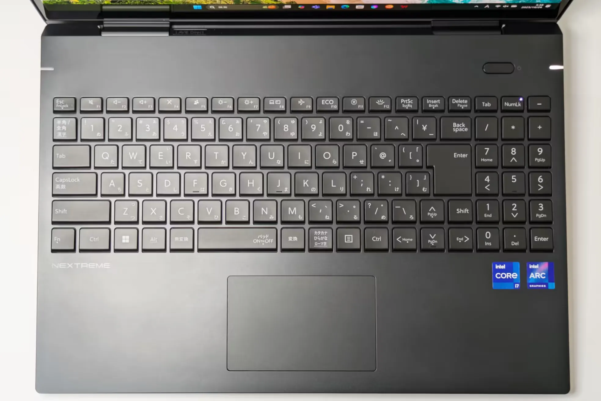 NEC NEXTREME Infinity 2023
キーボード俯瞰
